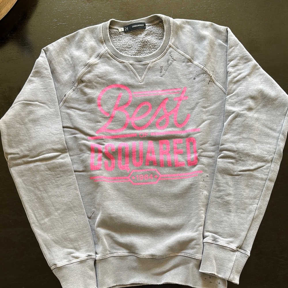 Dsquared2 Gray and Pink Men's Sweater